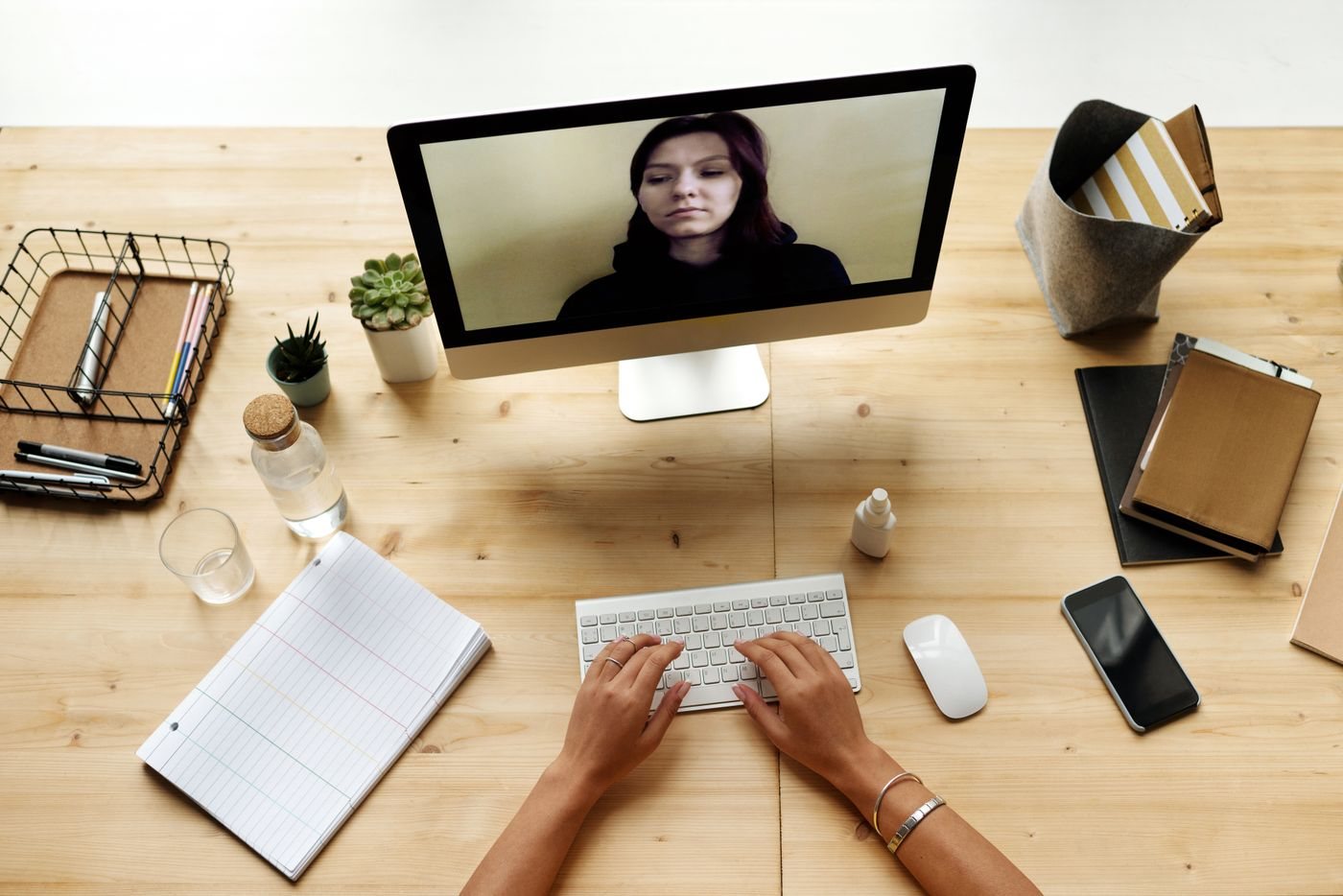 Computer used for a video call