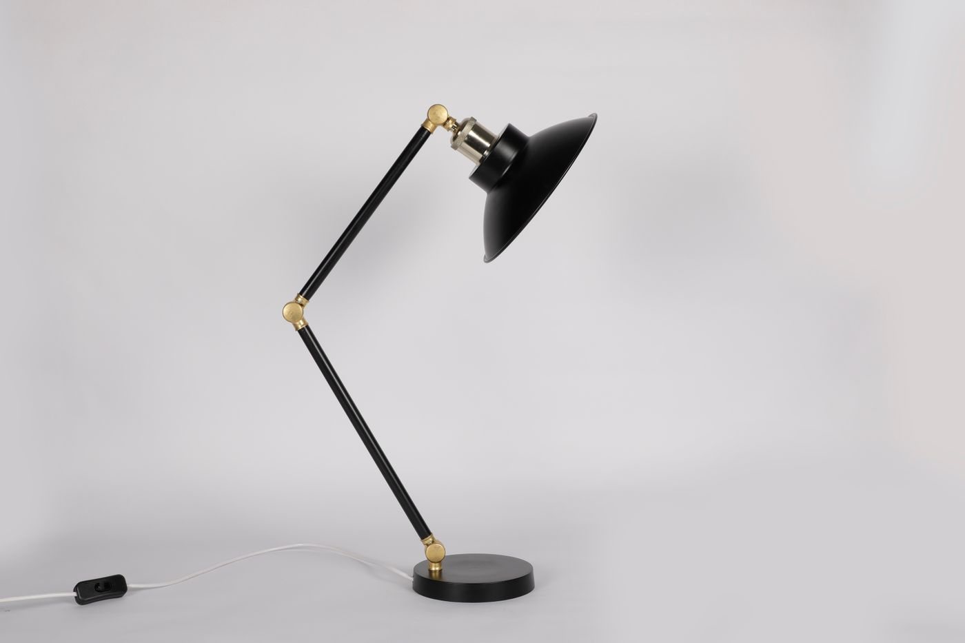 Adjustable black desk lamp