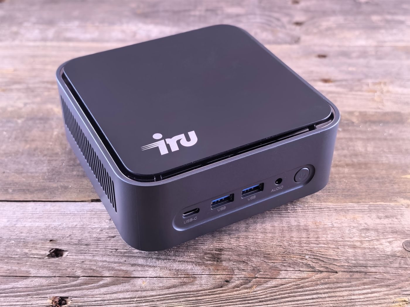 Compact desktop computer with front USB-C ports
