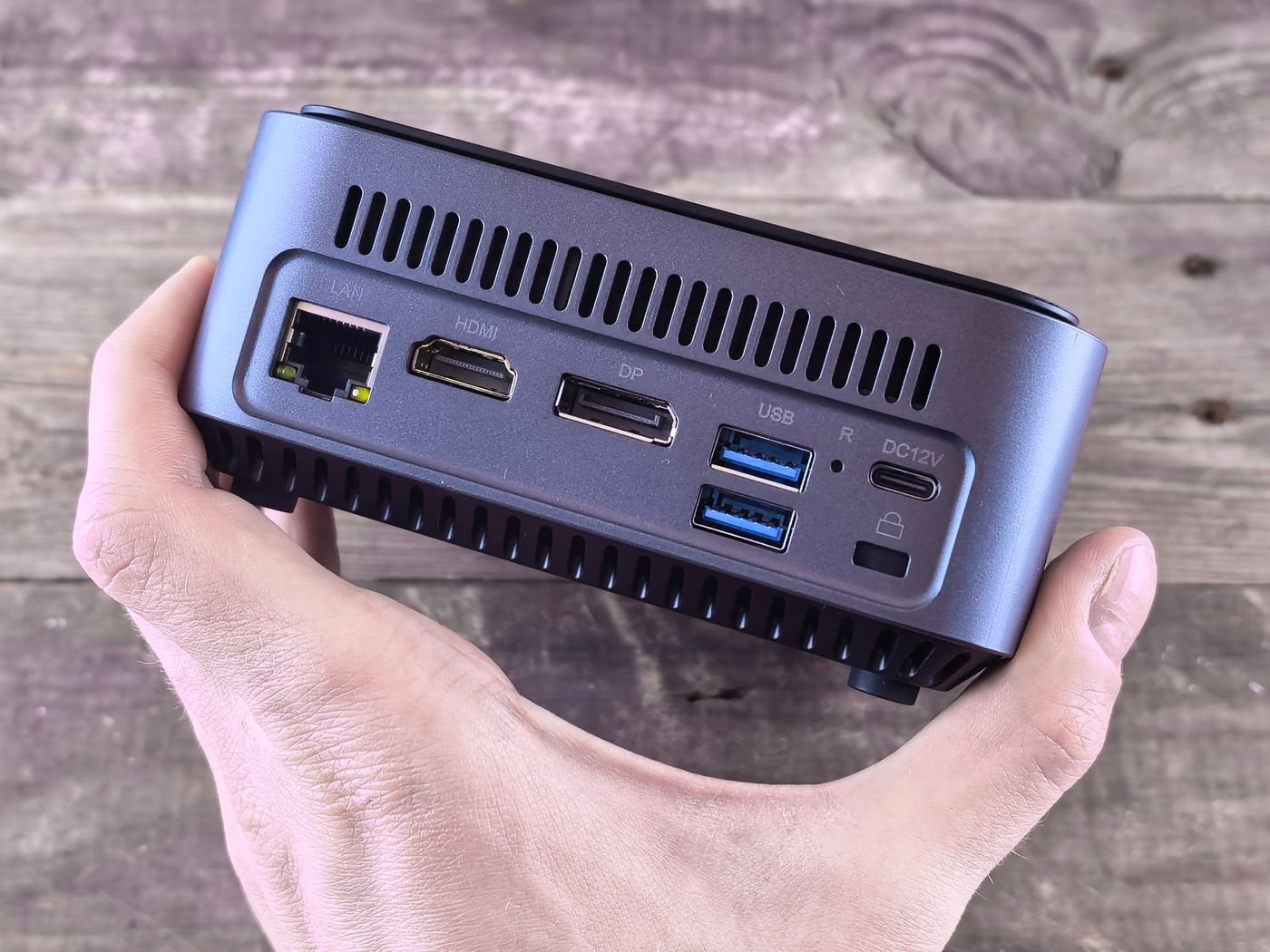 Computer connection ports shown close up