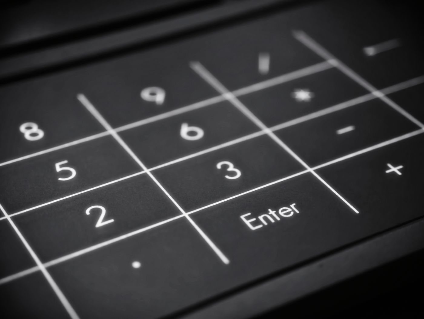 Close-up of numeric keypad keys