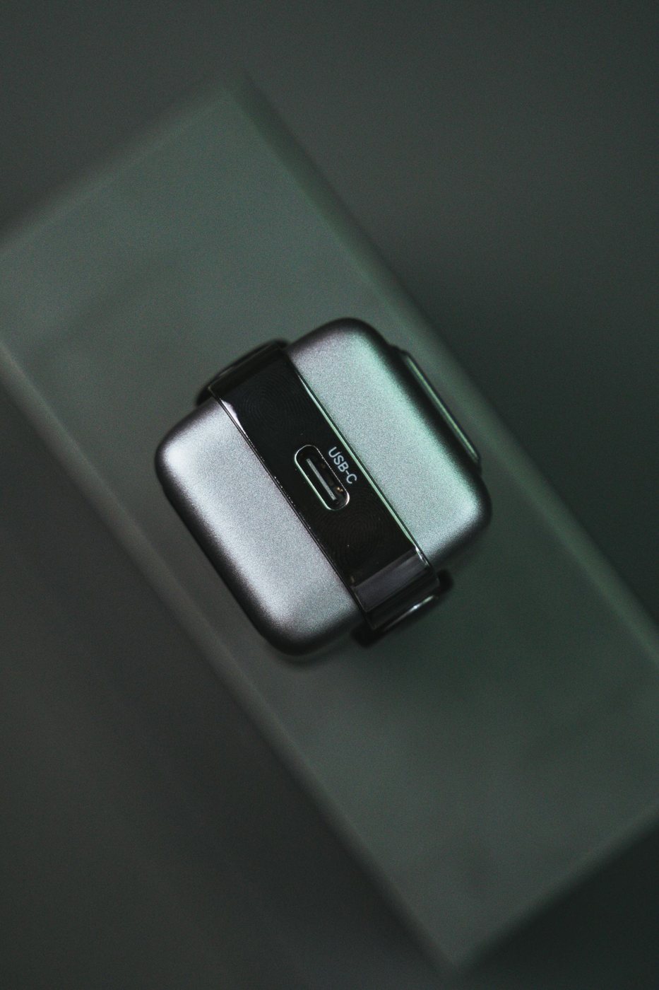USB-C power port on a compact charger